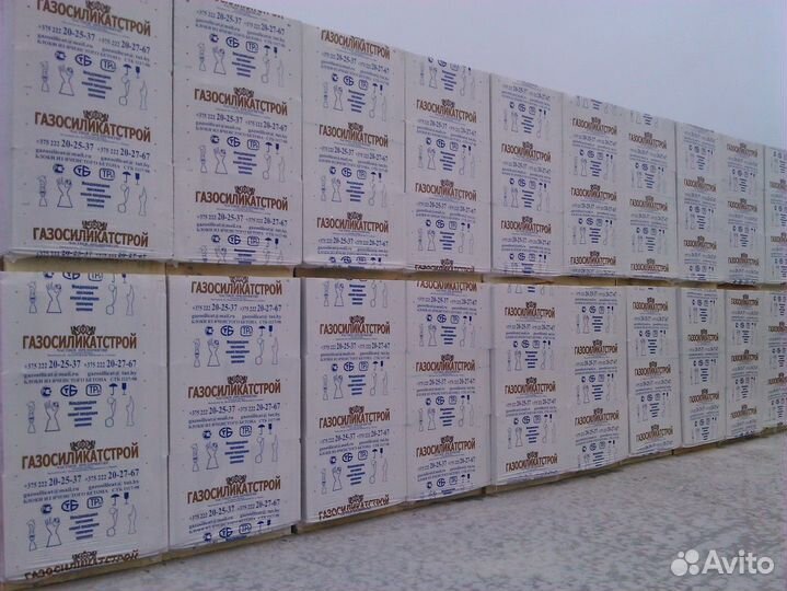 Газосиликатные блоки 600х300х200