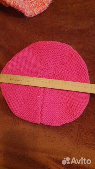 Берет для девочки фуксия, розовый плотный хлопок