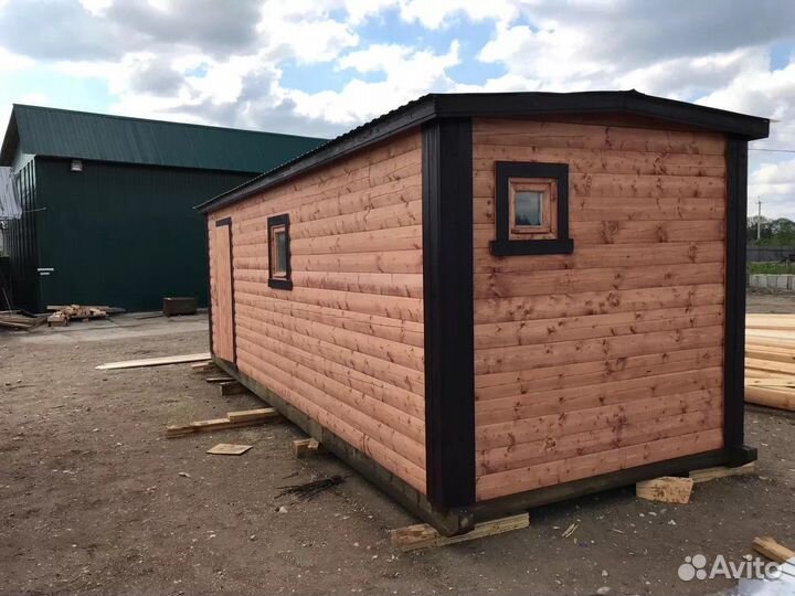 Мобильная баня под ключ 2,3х8 м