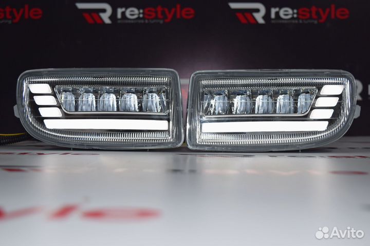 Туманки Toyota Land Cruiser 100 LED qkLPMr