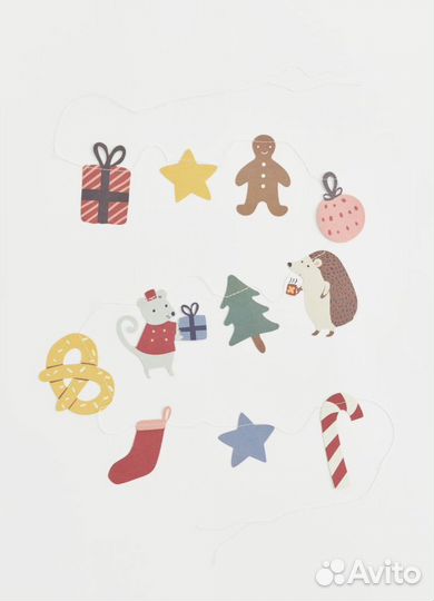 Подсвечник, гирлянда, свечи hm новые