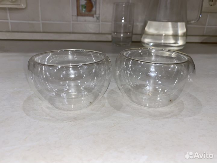 Стаканы с двойными стенками, дном