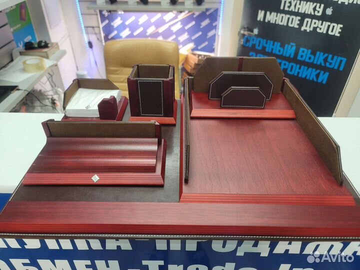 Настольный набор натуральная кожа