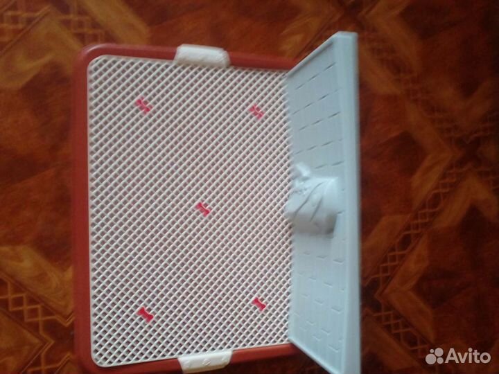 Туалет для собак со стенкой большой