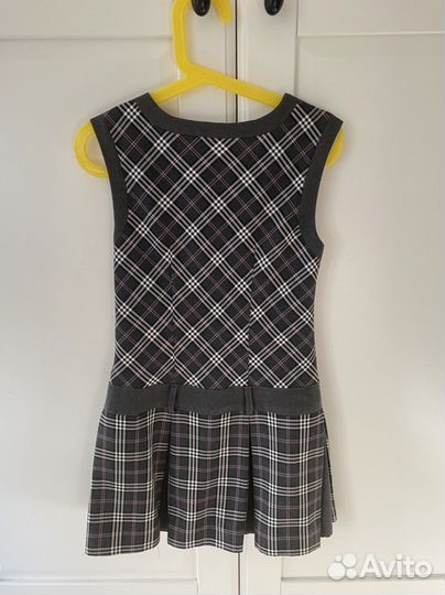 Школьный сарафан серый 122 128