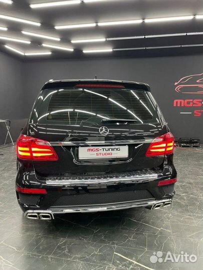 Диффузор с насадками на GL-Class X166 63 AMG