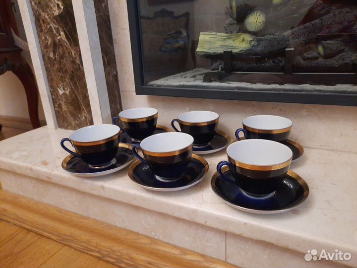 Чайная пара (лфз, кобальт)