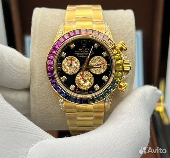 Rolex daytona rainbow gold 750 бриллианты