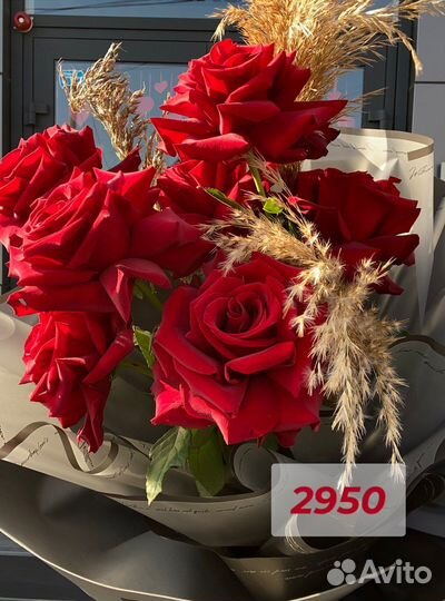 Букет гигант. Красная роза