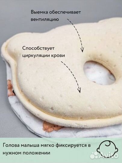 Подушка ортопедическая для новорожденных