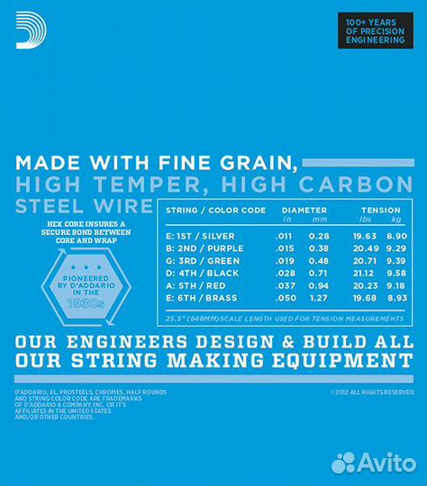 EXL115BT nickel струны электро, 11-50 DAddario