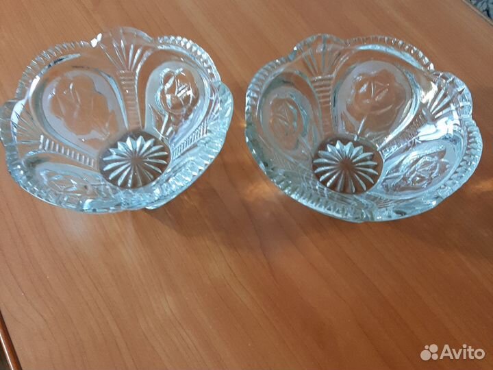 Ваза хрустальная СССР 2 штуки