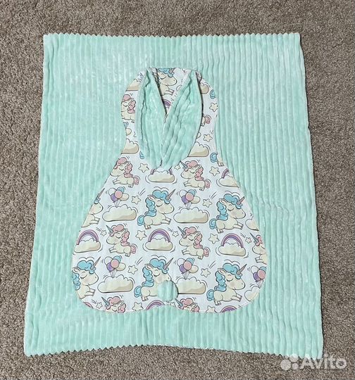 Плед детский плюш и хлопок