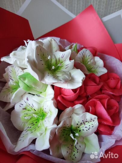 Букет из зефира,Зефирный букет, Зефирные цветы