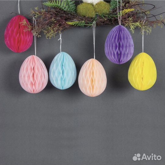Бумажные пасхальные яйца 7 штук