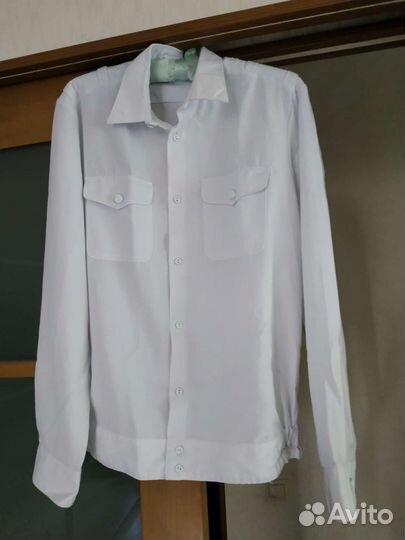 Рубашка мужская белая, форма. р.48 рост 176-178см