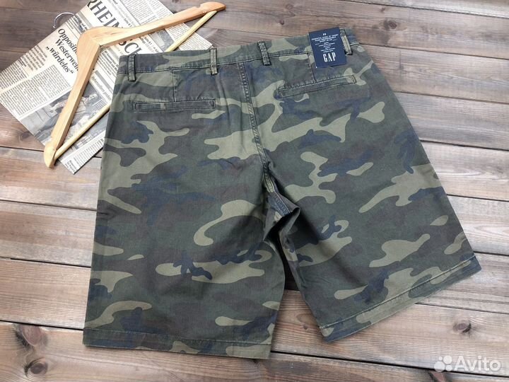 Шорты джинсовые мужские хаки GAP