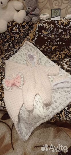 Конверт на выписку для девочки зима