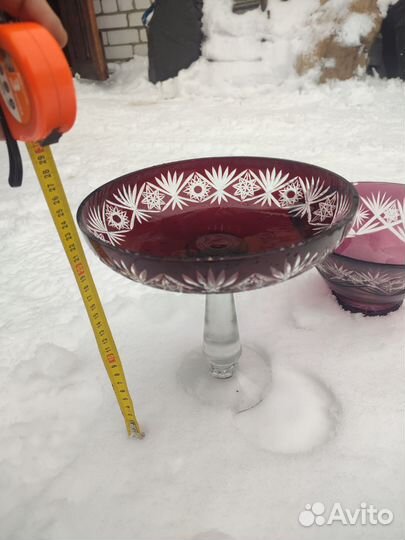 Вазы для фруктов,конфетница СССР винтаж стекло