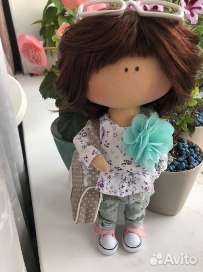 Интерьерная кукла ручной работы, тильда, текстильн