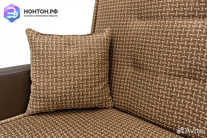 Диван книжка Лондон рогожка микс коричневая