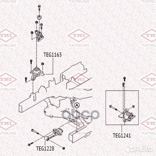 Опора двс TEG1163 tatsumi