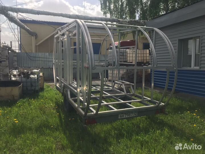 Раскладной прицеп дом на колёсах+перевозка техники