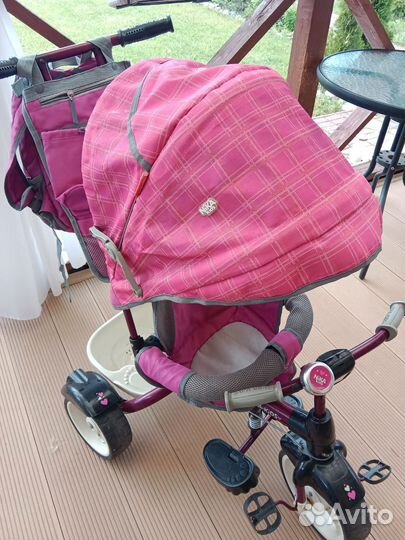 Детский трёхколёсный велосипед с ручкой