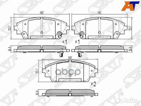 Колодки тормозные перед mazda 3 13- stbhy13328Z
