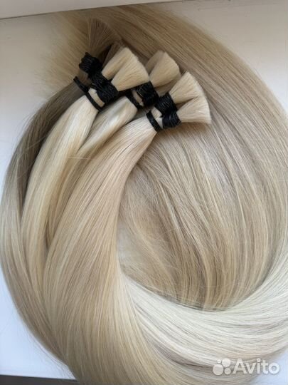 Волосы для наращивания блонд 60 см