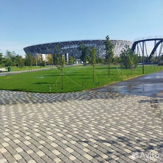 Рулонный газон автополив под ключ любой объем