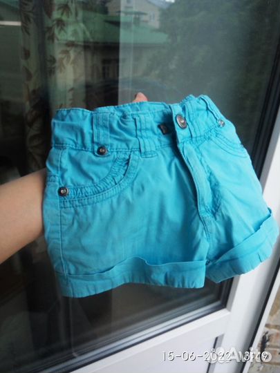 Topolino шорты детские 98 на 3 года бирюзовые