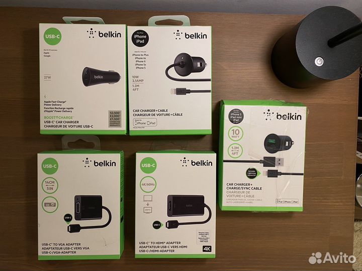 Belkin зарядки и адаптеры 5шт новые