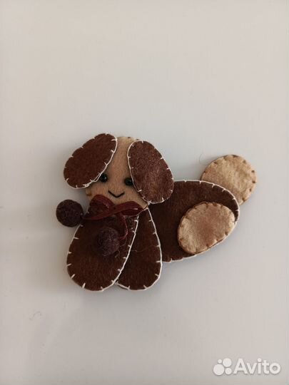 Аппликация на одежду собачка