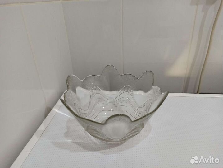 Ваза салатник стекло СССР винтаж