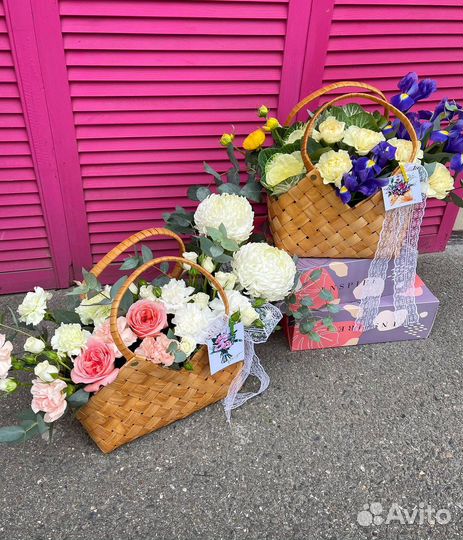 Корзины цветов