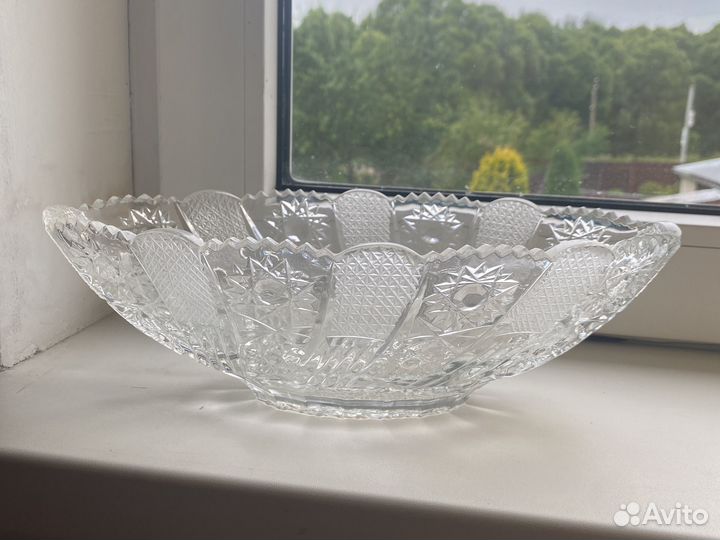 Ваза для фруктов хрусталь