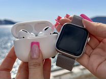 Подарочный набор AirPods + Apple Watch 8