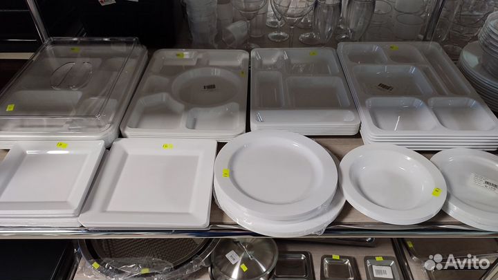 Посуда для кафе небьющаяся +с порционными отсеками