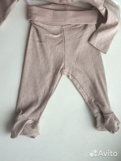 Комплект на девочку распашонка и ползунки 50