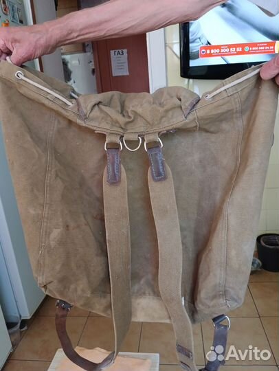 Рюкзак мужской бу материал- брезент