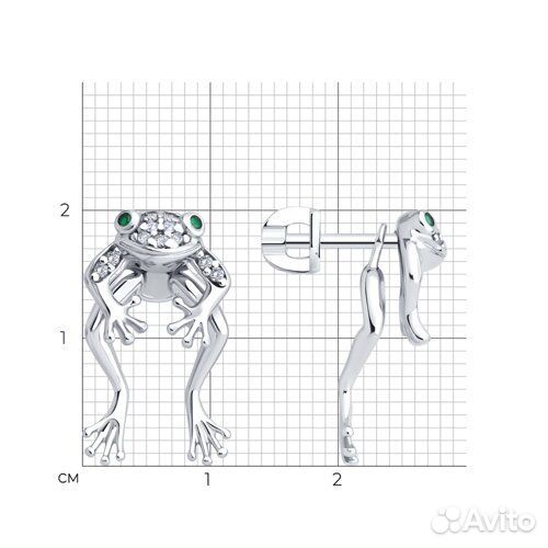 Серьги sokolov из серебра, 94027024