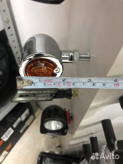 Хромированные поворотники мото большие