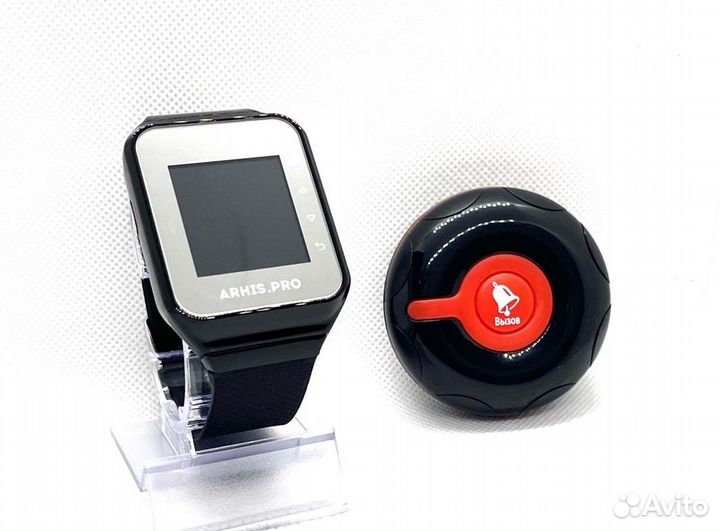 Кнопка вызова официанта персонала Классик и часы