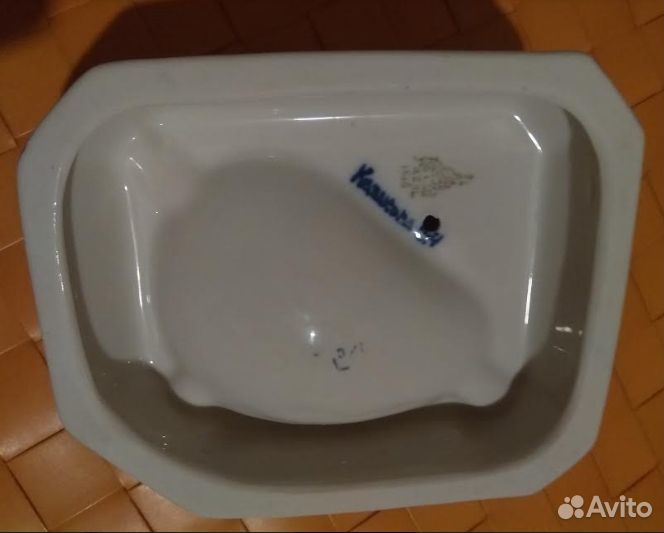 Пепельница авторская Гжель клеймо мастер Казакова