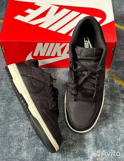 Кроссовки Nike Dunk Low Canvas Black оригинал