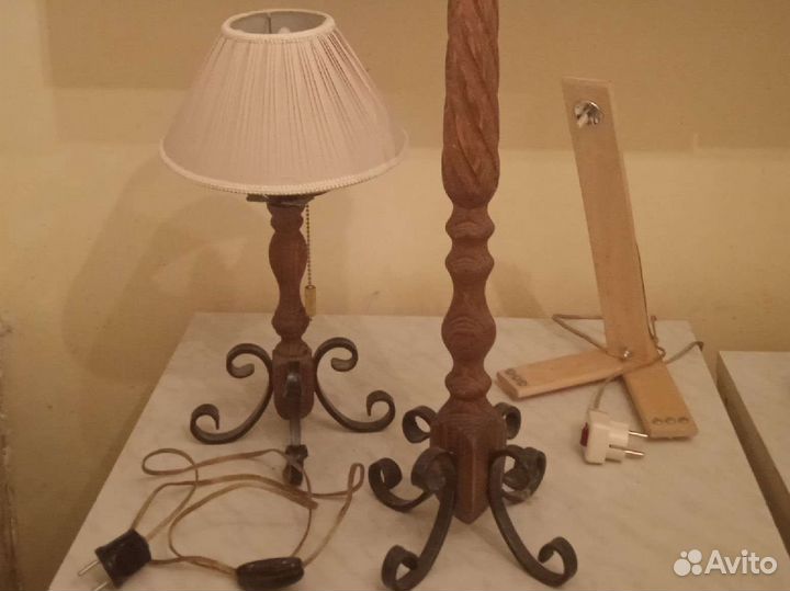 Лампа настольная карболит, прованс, конструктивизм