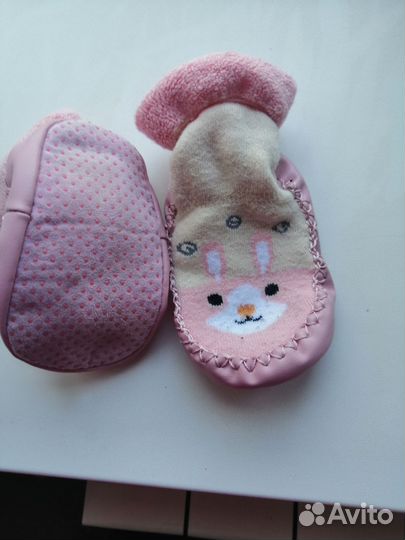 Не скользящие тёплые носочки для новорождённого