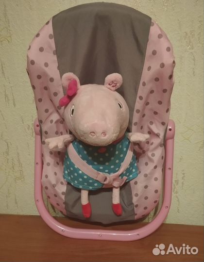 Игрушка музыкальная свинка пеппа с переноской