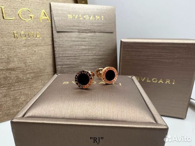 Bvlgari пусеты (оникс)